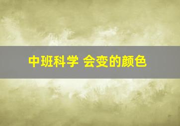 中班科学 会变的颜色